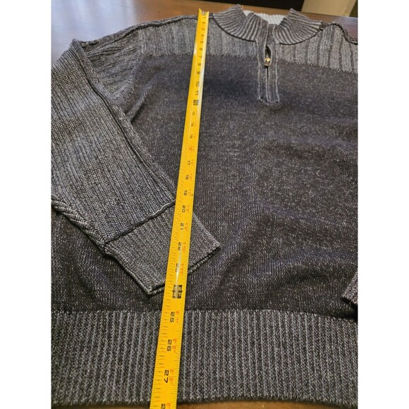 F/X Fusion Mens Blue Cotton Cable Knit 1/4 Zip Sweater Pullover XXL - Picture 6 of 7